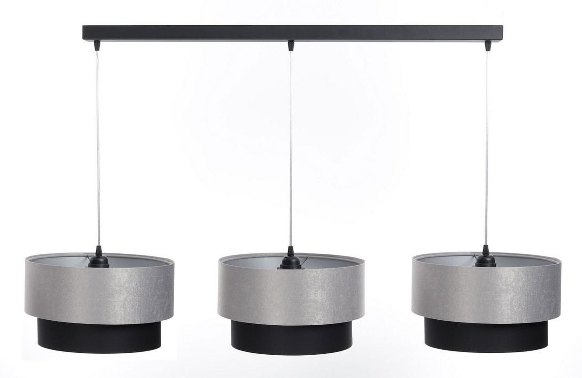 HÄNGELEUCHTE Grau 30/88 cm - Schwarz, Kunststoff (30/2.6/88cm) - ONZENO