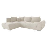 ECKSOFA Forest, Seite: Links - Creme/Schwarz, Holz/Kunststoff (290/183cm) - MIRJAN24