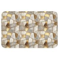 WC-VORLEGER Mosaik - Marmor - Gold Toilettenvorleger 60x40 cm - Champagner, Textil (60/1cm) - OnlyWow