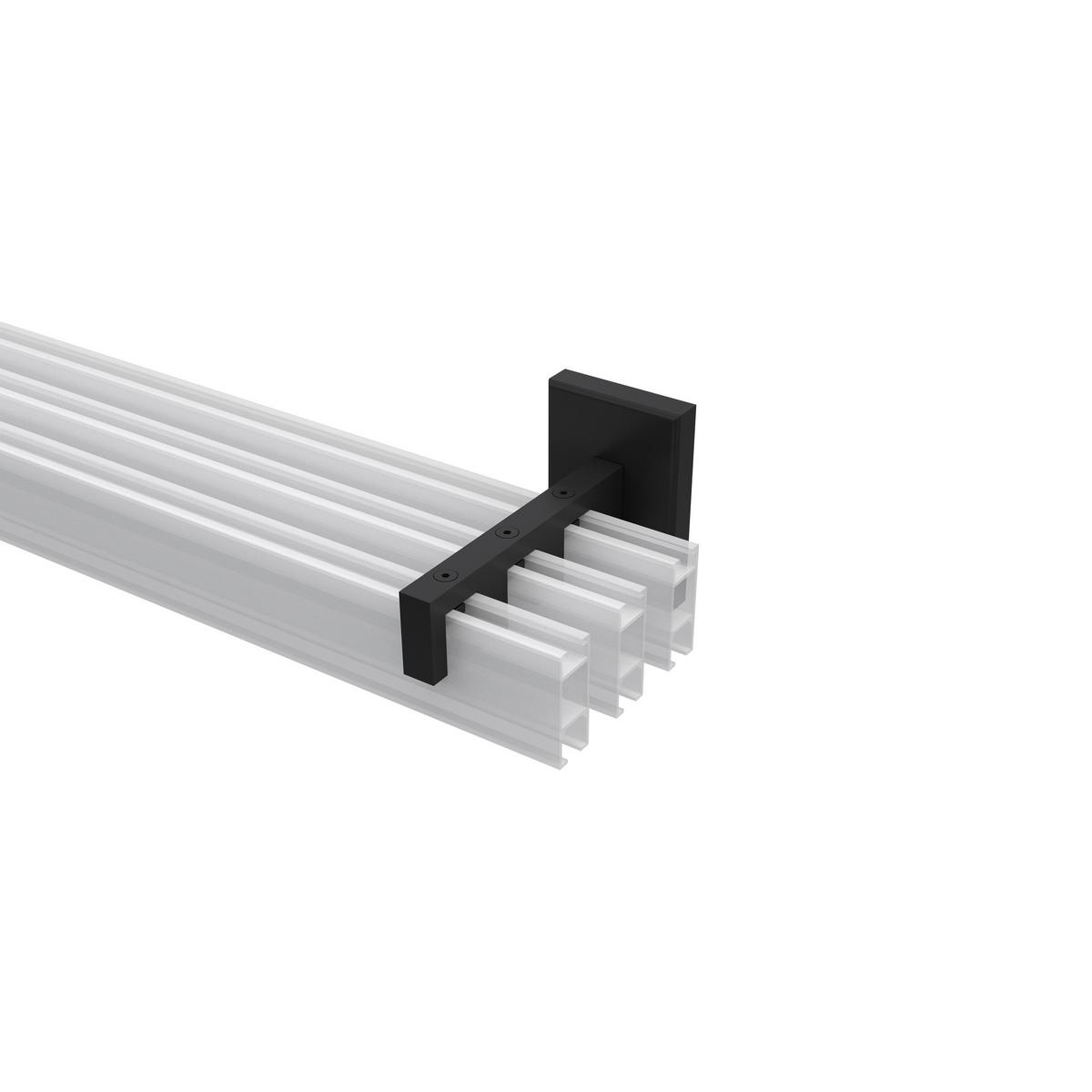 TRÄGER FÜR GARDINENSTANGEN INNENLAUF 14x35 mm, Smartline 3-läufig, Schwarz - Schwarz, Metall (10/6.5/4.5cm) - INTERDECO