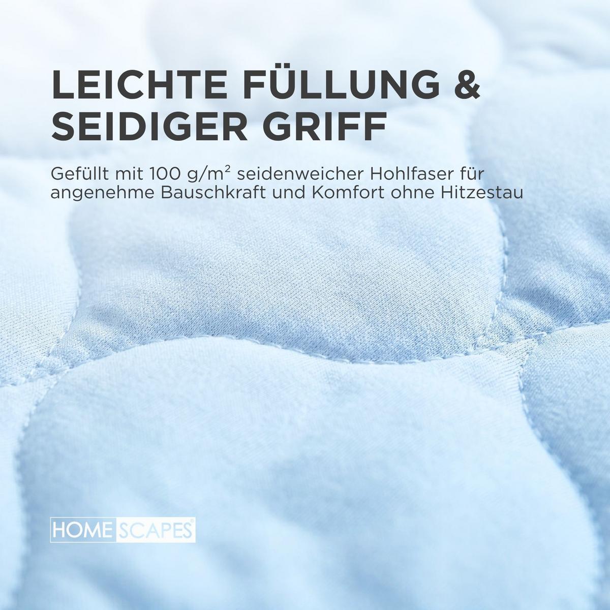 KÜHLDECKE hellblau, 155/220 cm - Hellblau, Textil (155/220cm) - Homescapes