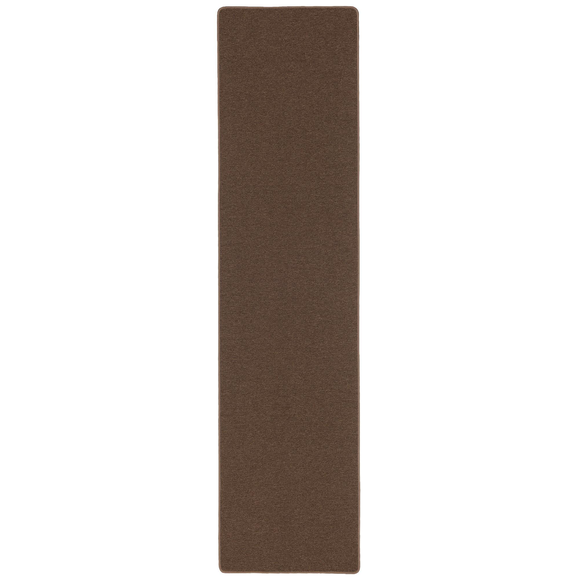 FEINSCHLINGEN VELOUR LÄUFER TEPPICH STRONG - Dunkelbraun, Textil (80/200cm) - Snapstyle