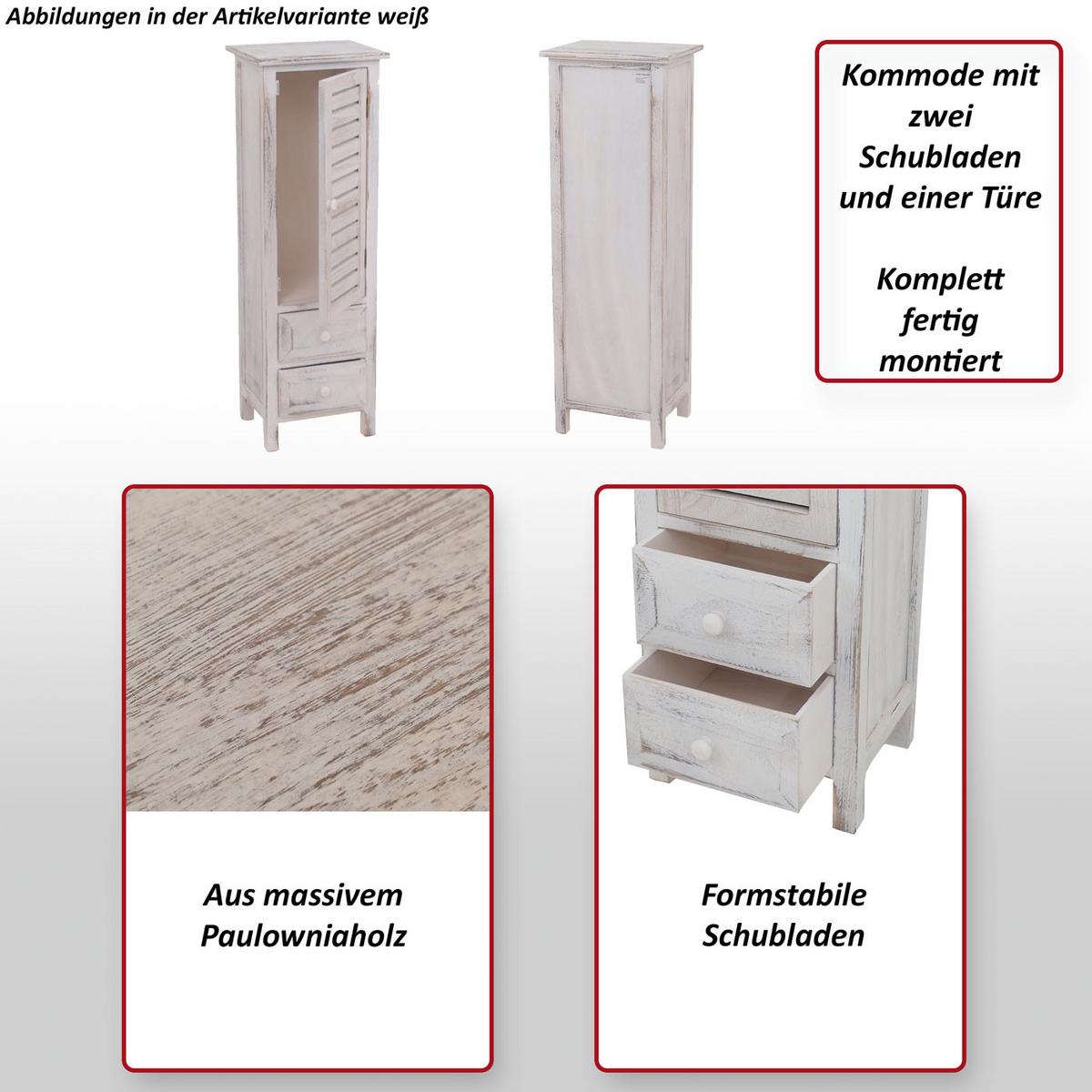 KOMMODE SCHRANK Weiß - Weiß, Holz (30/91/25cm) - MCW