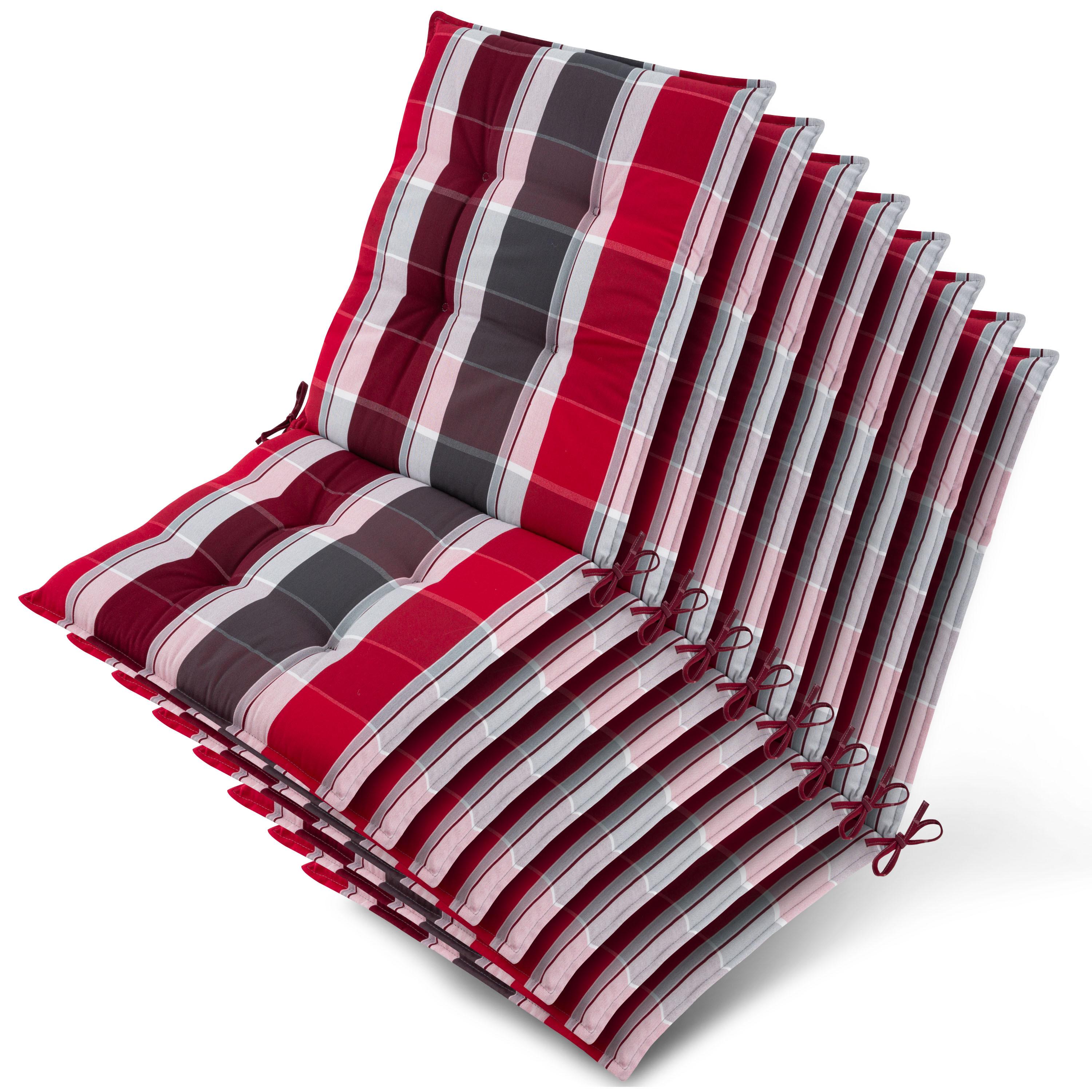 NIEDERLEHNER Sun-NL 105x50x8cm Rot-Anthrazit-Gestreift (8tlg) - Dunkelrot, Textil (50/100cm) - Beautissu 