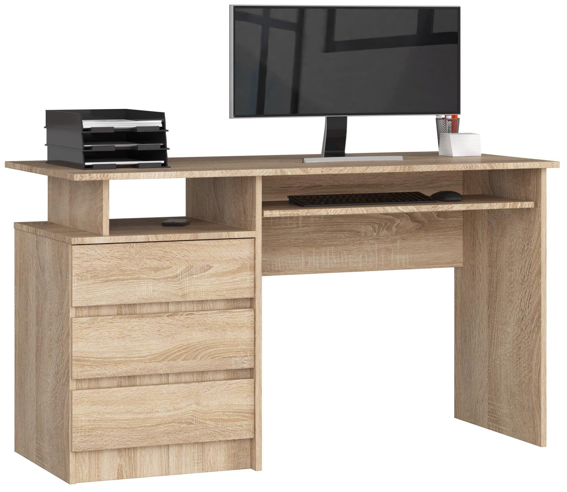 SCHREIBTISCH Eiche Sonoma 77/135/60 - Sonoma Eiche, Holzwerkstoff (135/50/77cm) - RAUMHIRSCH FURNITURE