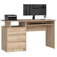 SCHREIBTISCH Eiche Sonoma 77/135/60 - Sonoma Eiche, Holzwerkstoff (135/50/77cm) - RAUMHIRSCH FURNITURE