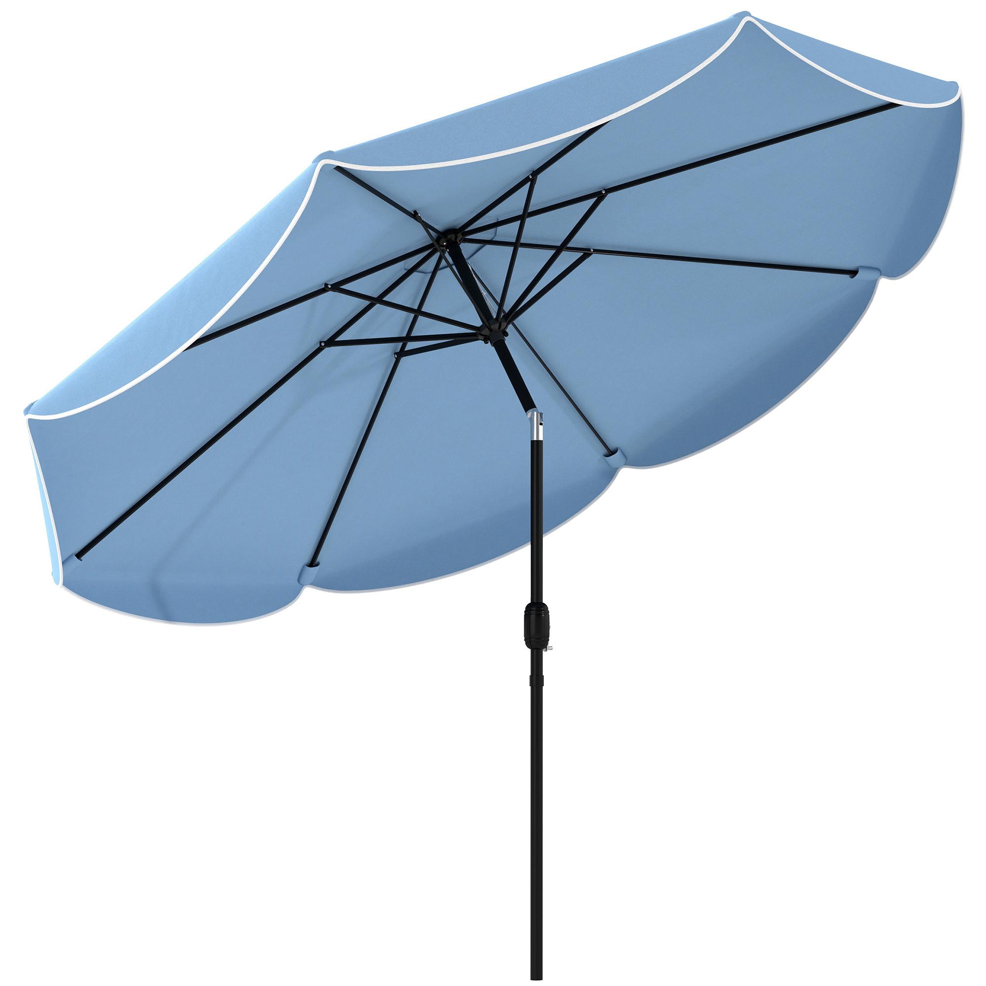 SONNENSCHIRM Metall Polyester Himmelblau - Blau, Metall (265/265cm) - Outsunny
