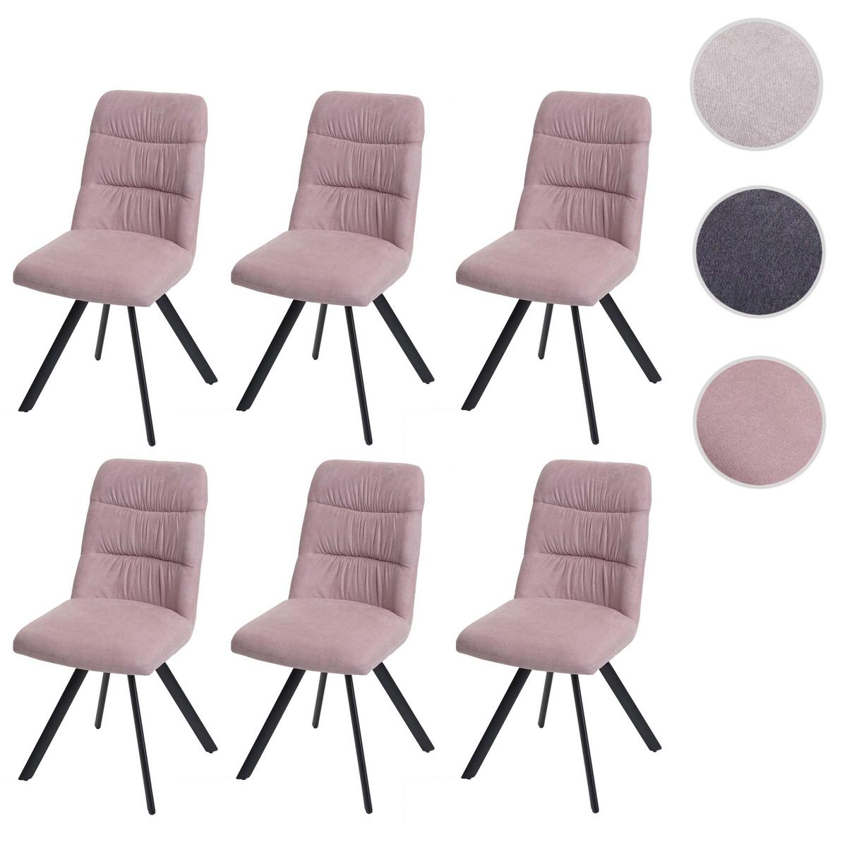 ESSZIMMERSTUHL Altrosa 6er-Set - Altrosa/Rosa, Textil (45/94/45cm) - MCW