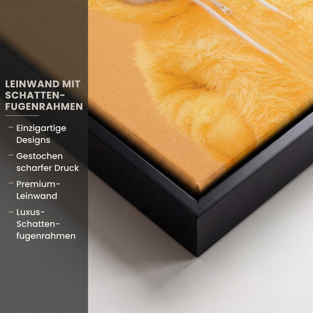 LEINWAND Bilder mit Rahmen - Osterhase - Kostüm - Ente - 20x30 - Gelb, Textil (20/30cm) - MuchoWow