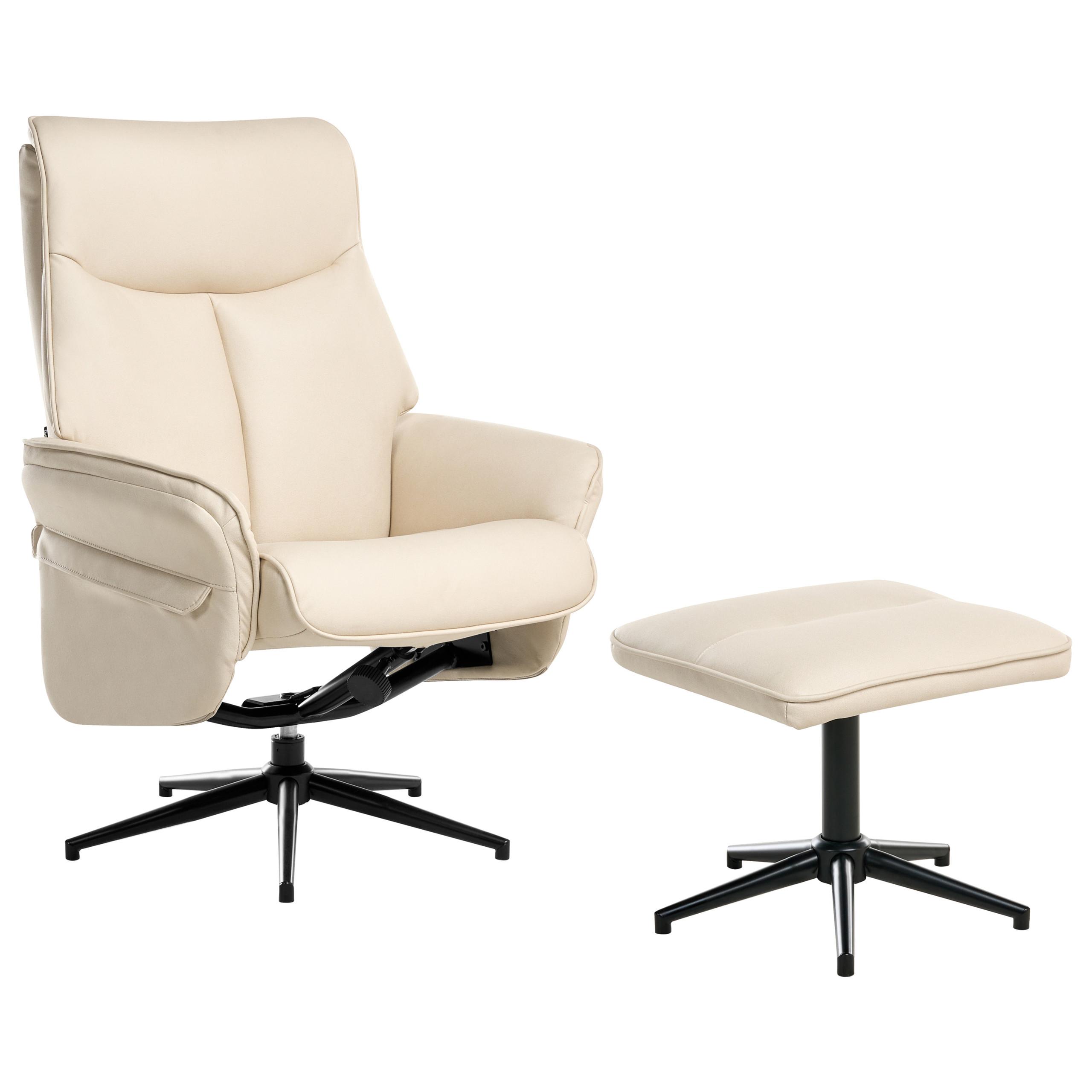 FERNSEHSESSEL Hellbeige Erato - Schwarz, Kunststoff (73/89/78cm) - Beliani