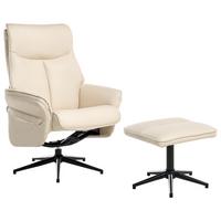 FERNSEHSESSEL Hellbeige Erato - Schwarz, Kunststoff (73/89/78cm) - Beliani