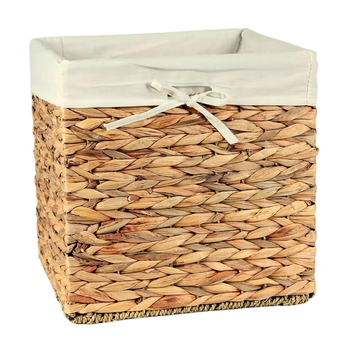 AUFBEWAHRUNGSWÜRFEL aus Wasserhyazinthe - 28x28x28cm - Apfelbaumfarben, Naturmaterialien (28/28/28cm) - Calicosy