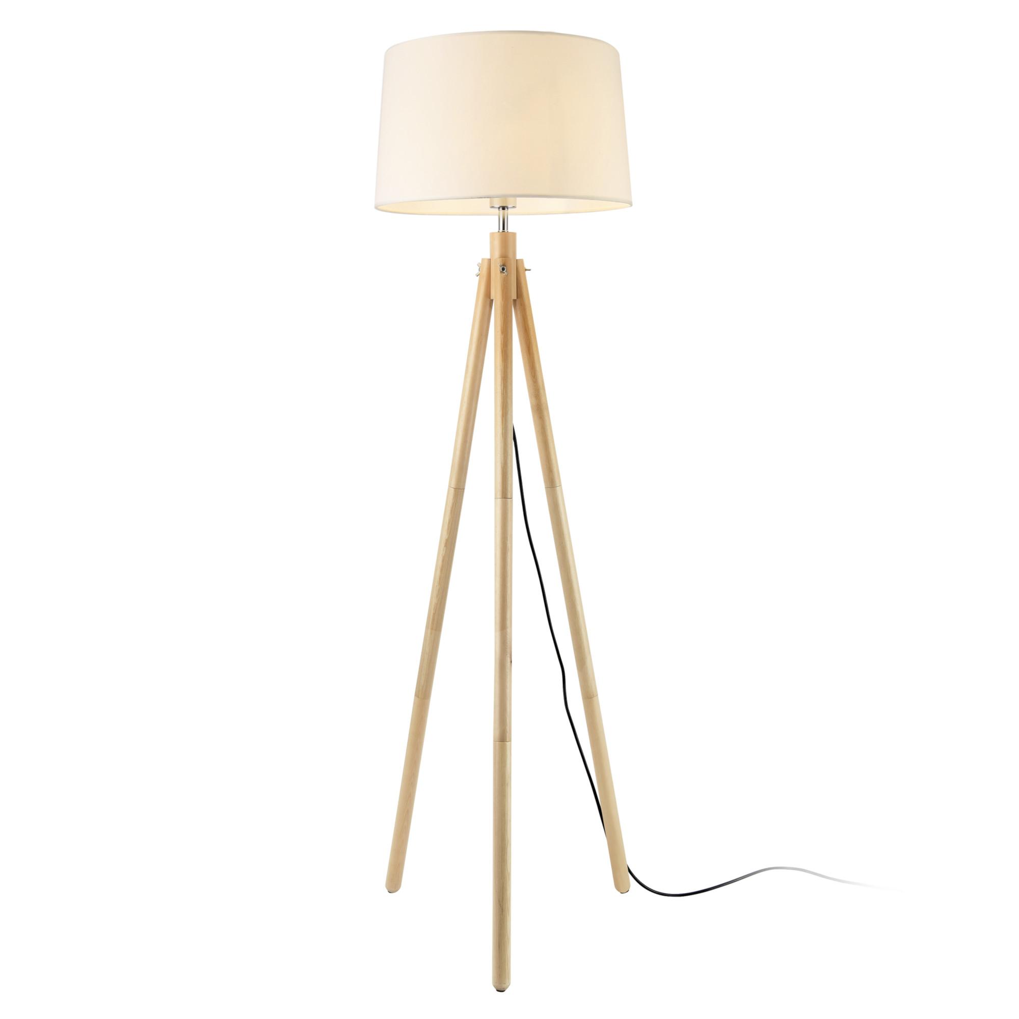 STEHLEUCHTE Tomar - Weiß, Holz (38/43/153cm) - lux.pro