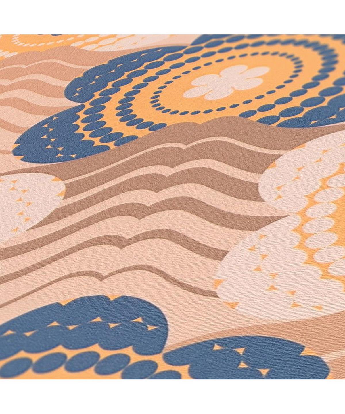 VLIESTAPETE Orange 53/850 cm - Orange, Textil (53/1cm) - KUNSTLOFT