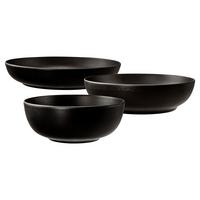 FOODBOWL-SET Liberty Velvet Black schwarz 3-tlg. - Schwarz, Keramik (1cm) - Seltmann Weiden