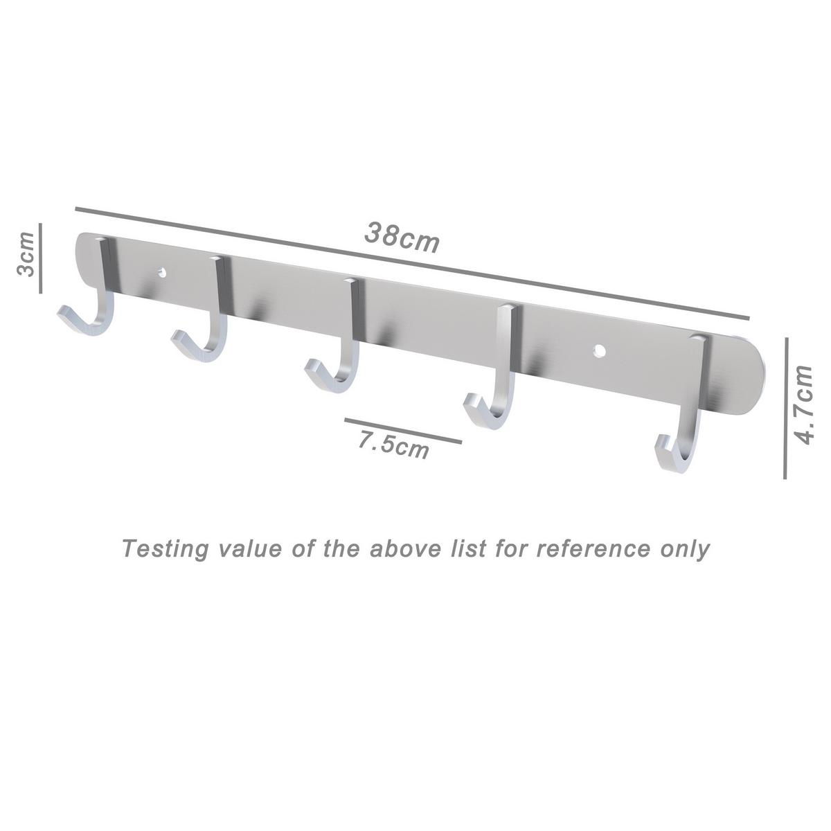 HAKENLEISTE 38.1/4.7/4.7 cm - Silberfarben, Metall (4.7/4.7/38.1cm) - Intirilife