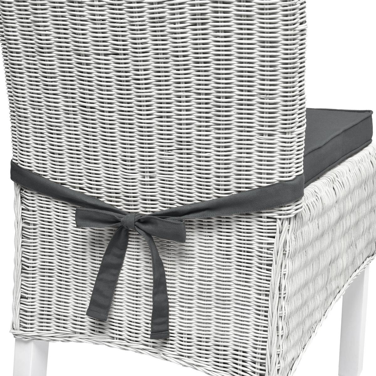 STUHLKISSEN Loft SK 45/40/5 cm Graphitgrau 4tlg - Grau, Textil (40/45cm) - Beautissu 