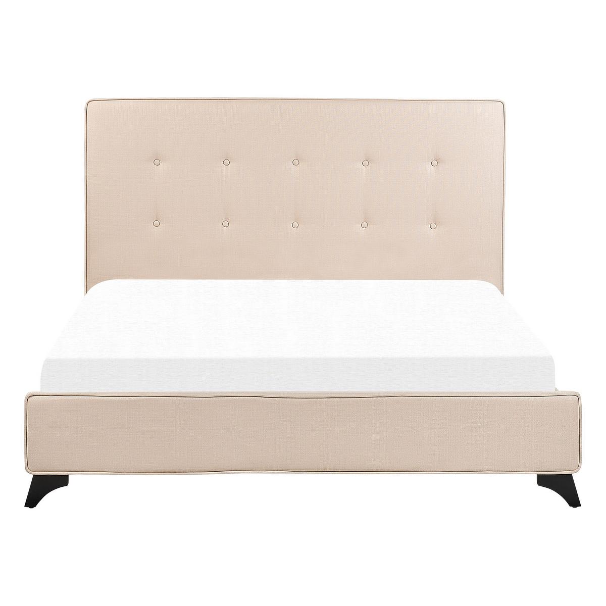 POLSTERBETT 140/200cm Beige Ambassador - Beige, Textil (140/200cm) - Beliani