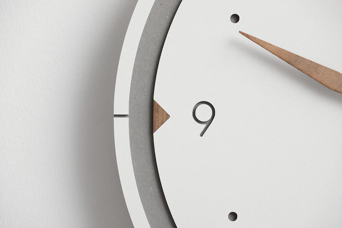 WANDUHR Design Weiß 29/29 cm - Weiß, Holzwerkstoff (29/29/1cm) - ONZENO
