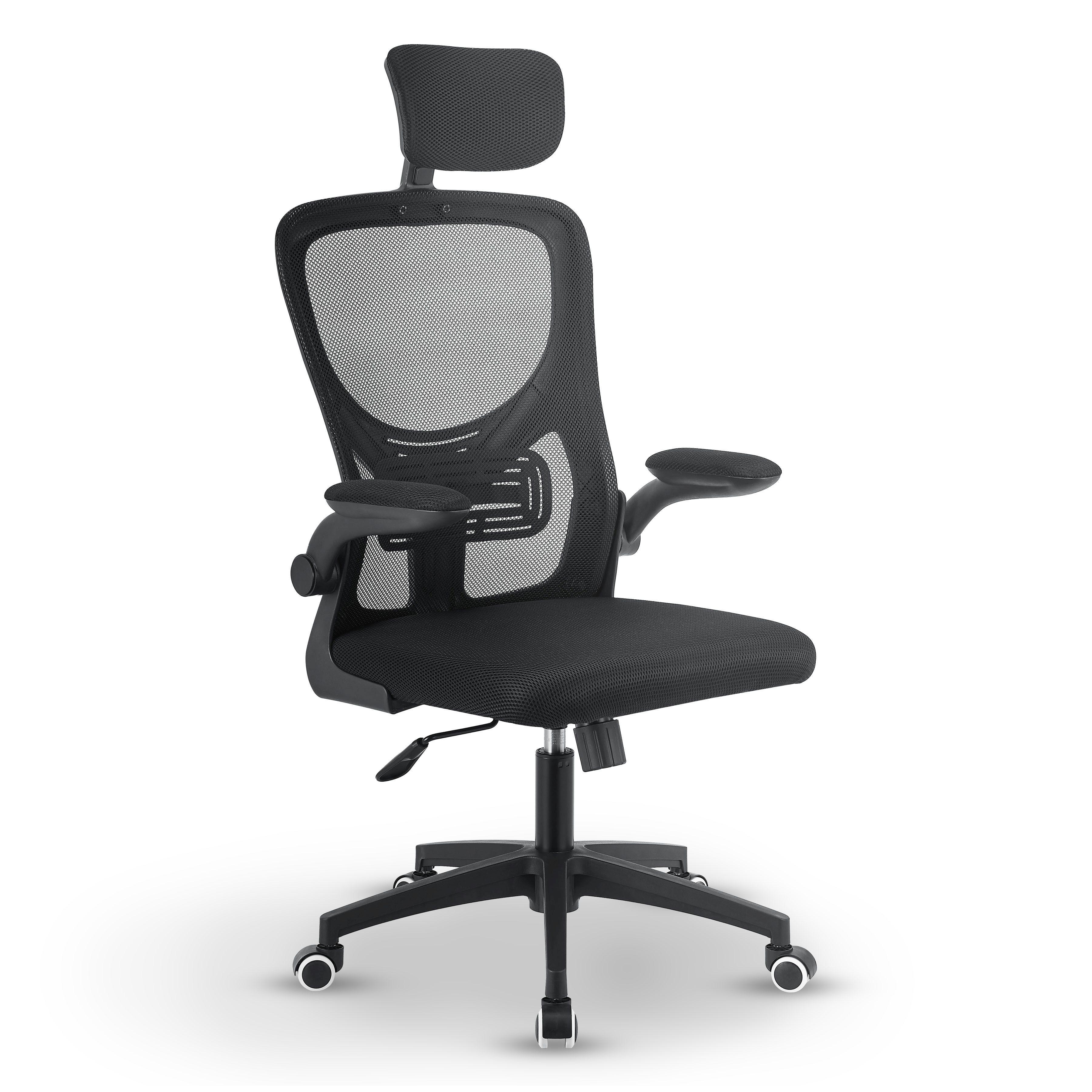 BÜROSTUHL Baltimore Schwarz - Schwarz, Kunststoff (59/123/60cm) - Juskys