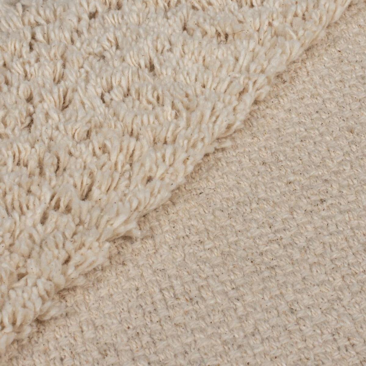 BAUMWOLLTEPPICH handgewebt SILT, geometrisch, Natur, 200 x 290 cm - Beige, Textil (200/290cm) - KADIMA DESIGN