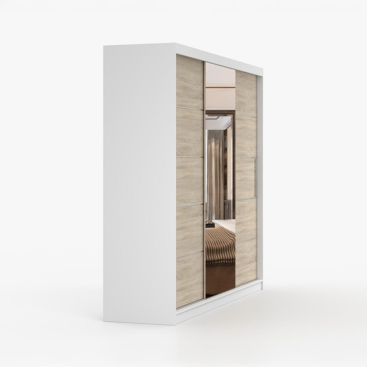 KLEIDERSCHRANK Astra 233 cm, 233/218/61, 3-türig, Sonoma-Eiche - Sonoma Eiche, Holzwerkstoff (233/218/61cm) - imoebel24