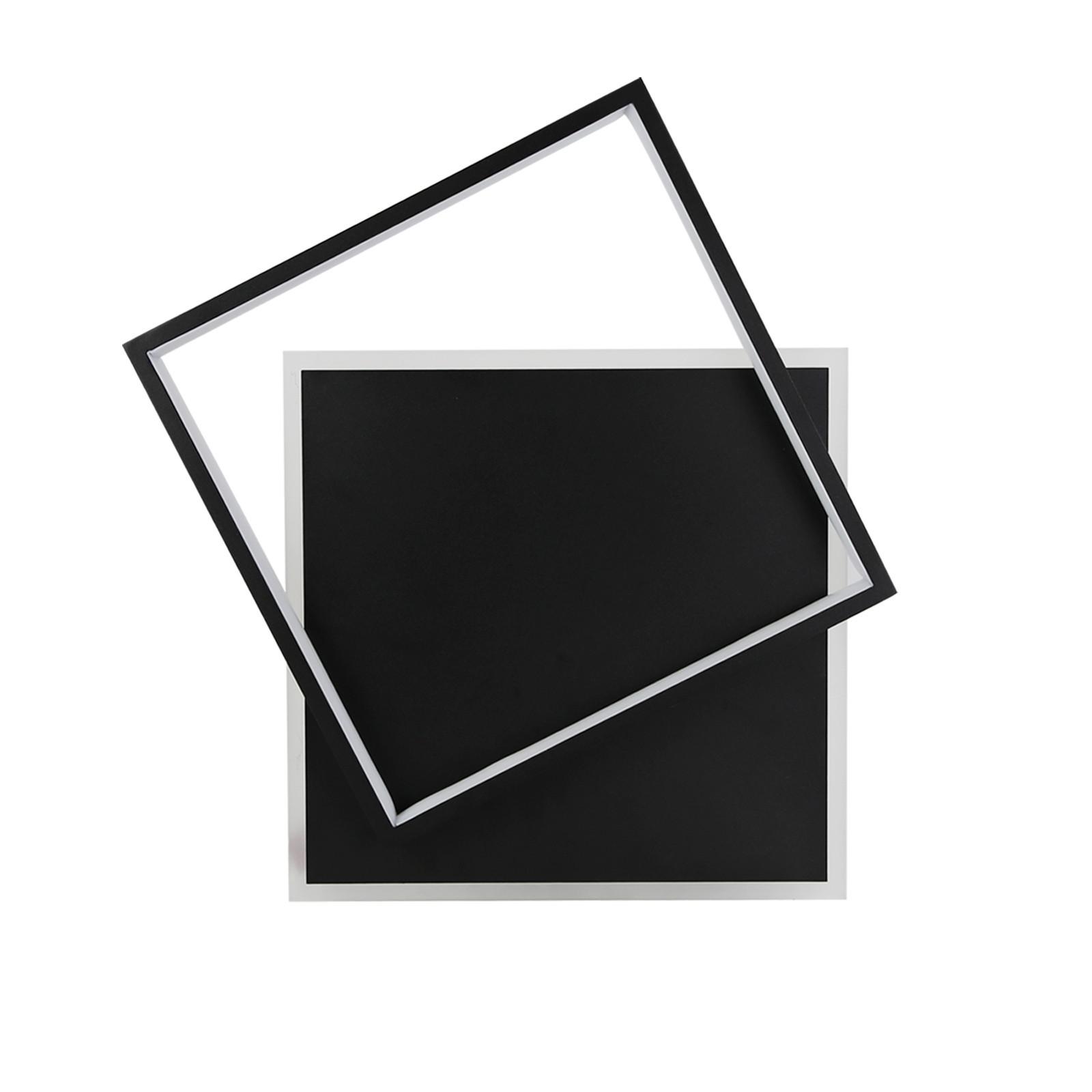 LED-DECKENLEUCHTE Daniela 44/40/6 cm - Schwarz, Metall (44/40/6cm) - Nettlife