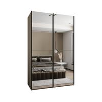 SCHWEBETÜRENSCHRANK 245,5/160/64 2-türig - Kaschmir/Schwarz, Holz/Metall (160/245/64cm) - Abiks Möbel