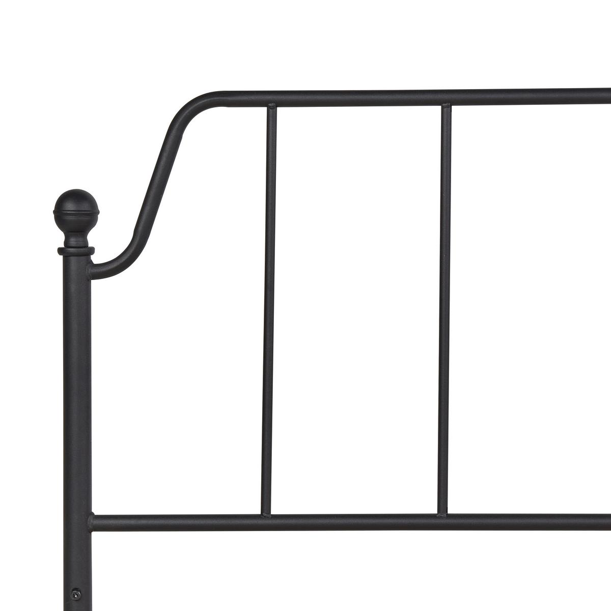 BETT mit Lattenrost 180x200 cm Schwarz Mauressac - Schwarz, Metall (180/200cm) - Beliani