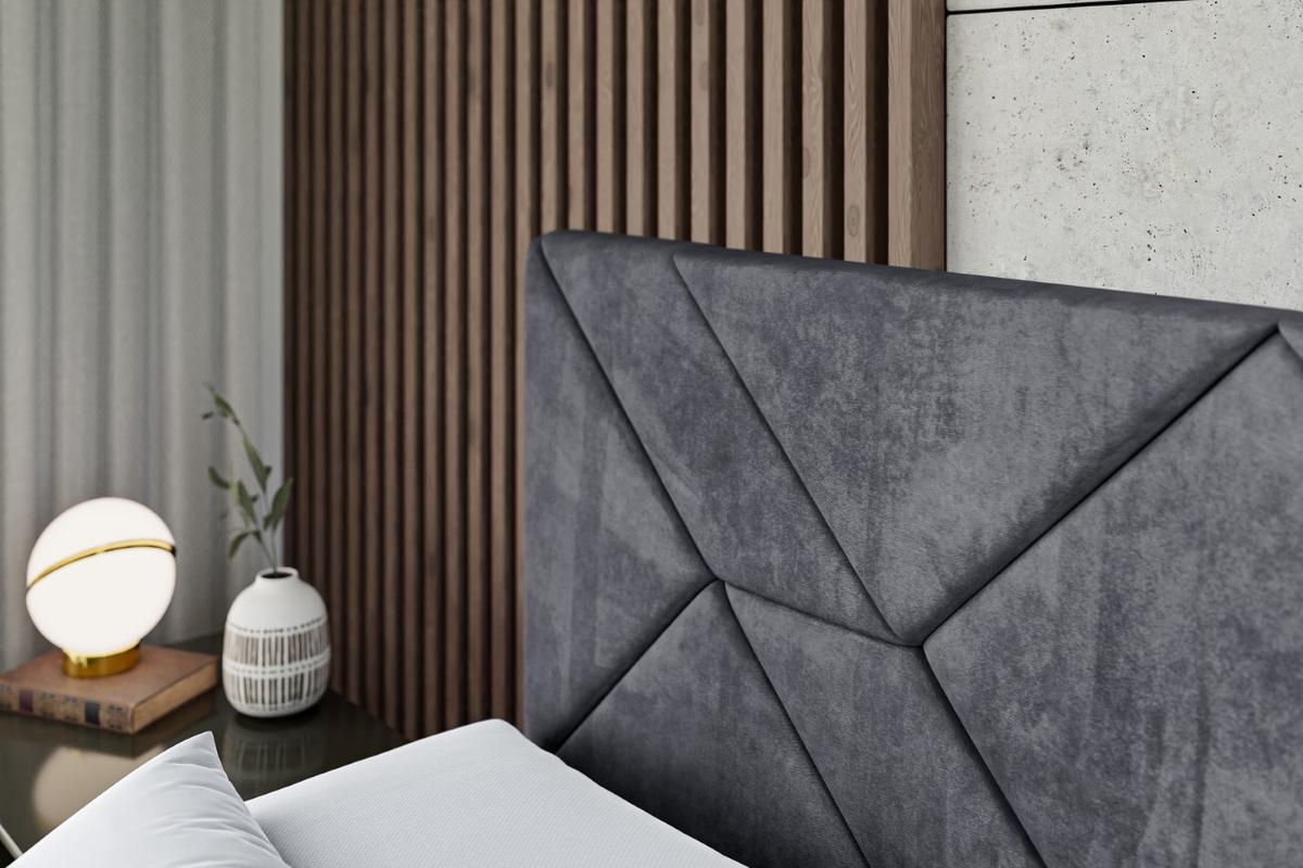 BOXBETT BARWA-Z - 140x200 cm - H3 - Dunkelgrau - Dunkelgrau, Holzwerkstoff (140/200cm) - ALTDECOR