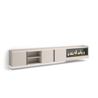 LOWBOARD, Beige, 315/35/50cm, Kamin mit Feuereffekt XXL - Beige, Holzwerkstoff (315/50/35cm) - Skraut Home