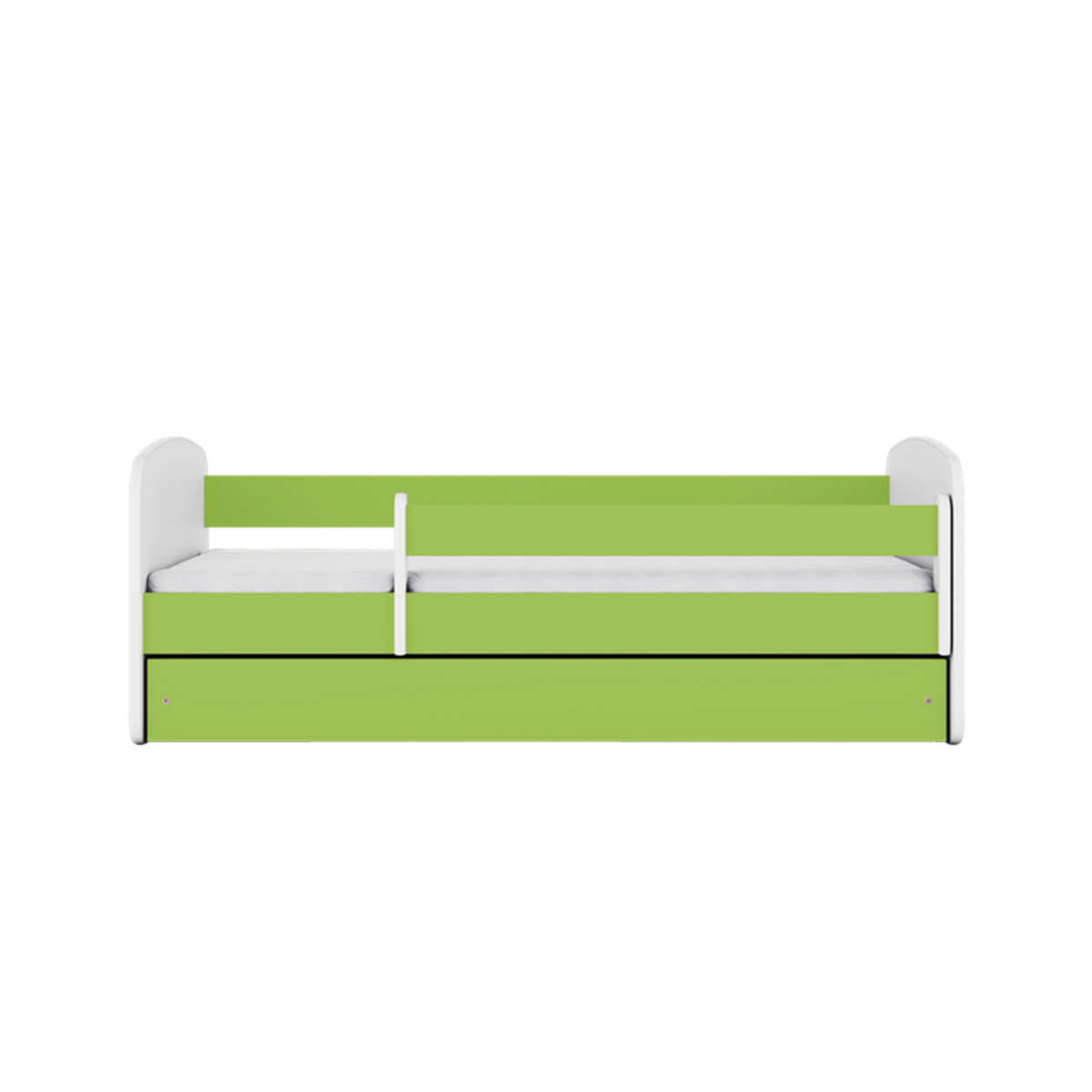 KINDERBETT ohne Muster mit Schublade und Matratze Grün 140/70 - Grün, Holzwerkstoff (70/140cm) - RAUMHIRSCH FURNITURE