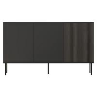SIDEBOARD 150 3D Notte 01 - Nussbaumfarben/Schwarz, Holzwerkstoff/Metall (151/88/39cm) - MIRJAN24
