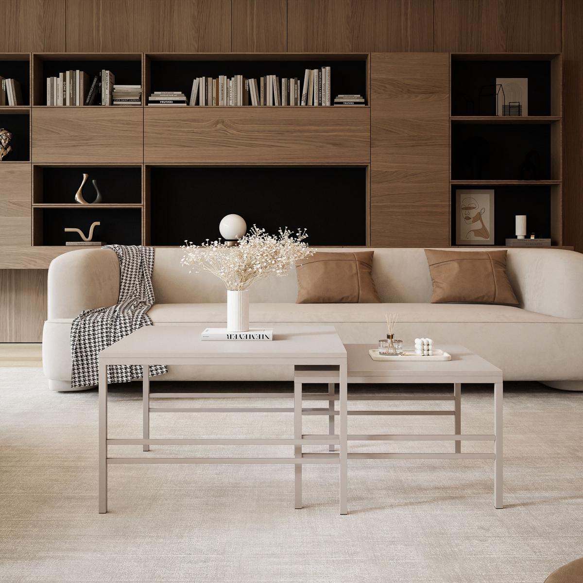 COUCHTISCH Cashmere Cashmere Rahmen - Kaschmir, Holzwerkstoff (70/70/46cm) - Idohome