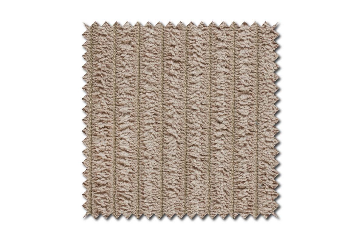 SOFA NETTA Taupe Cord - Taupe/Braun, Birkenholz/Textil (258/90/116cm) - KAWOLA