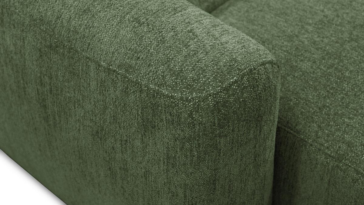 ECKSOFA NERO 4-Sitzer, dunkelgrün - Dunkelgrün/Schwarz, Holz/Textil (272/81/159cm) - Wozimo