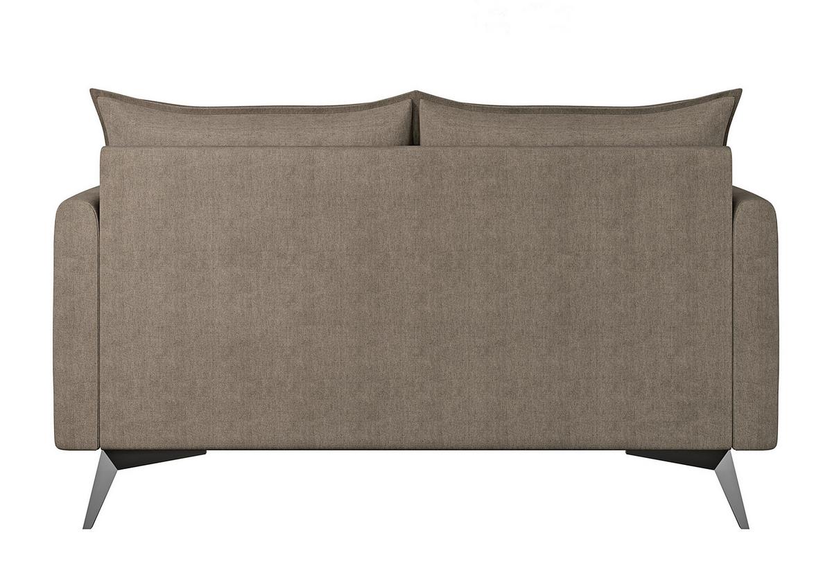 2-SITZER-SOFA Pulse Dunkelbeige Luxusmicrofaser - Beige/Schwarz, Holz/Textil (138/86/91cm) - S-Style Möbel