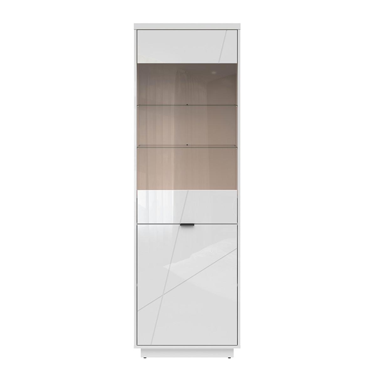 VITRINE Sven Weiß - Weiß, Holzwerkstoff (64/201/43cm) - Petits-meubles