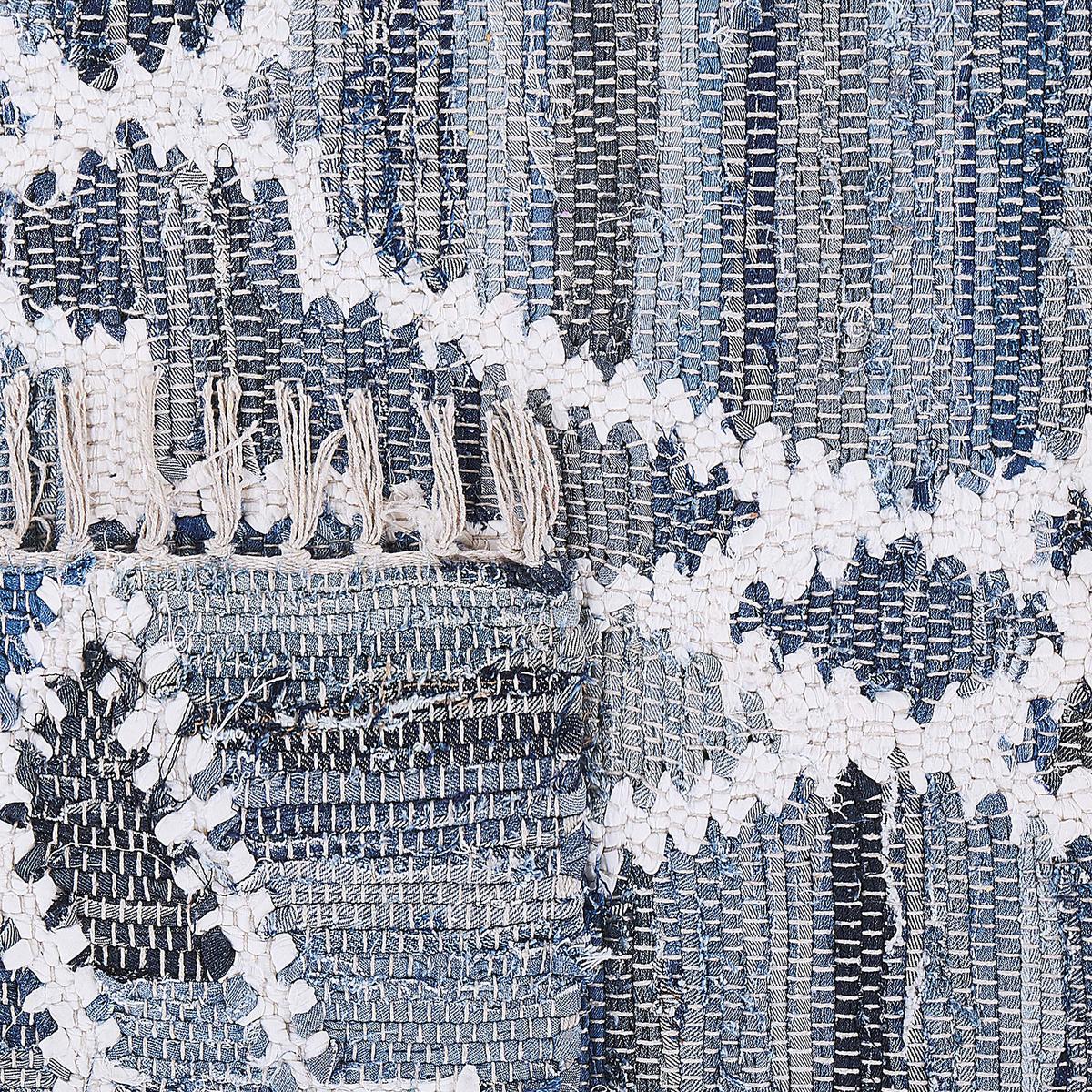 TEPPICH geflochten Adiyaman 200/140 cm - Blau, Textil (140/200cm) - Beliani