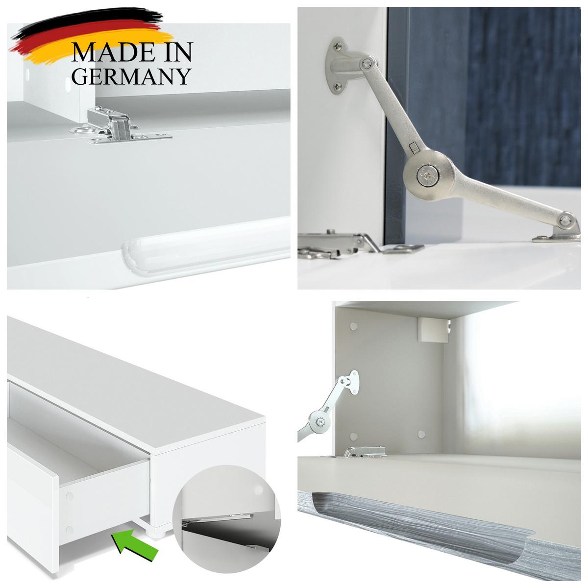 WOHNWAND Nublo Klappen in Avola-Anthrazit - Anthrazit, Holzwerkstoff (279/147/39cm) - Vladon