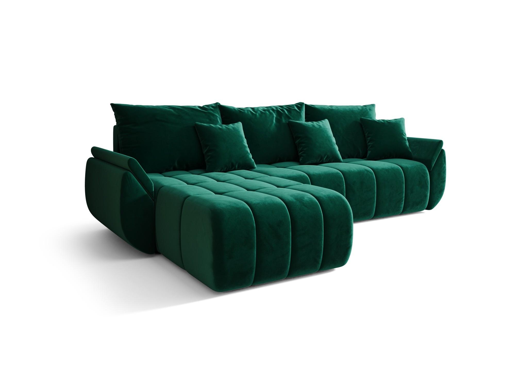 ECKSOFA Louise - Grün, Holzwerkstoff/Textil (185/280cm) - Fun Möbel