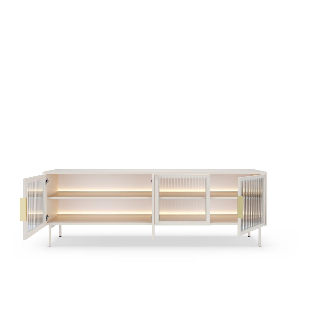 LOWBOARD GLORIA 181,3/61,6/39,3 cm, Kaschmir - Kaschmir, Holzwerkstoff (181.3/61.6/39.3cm) - MASSENO