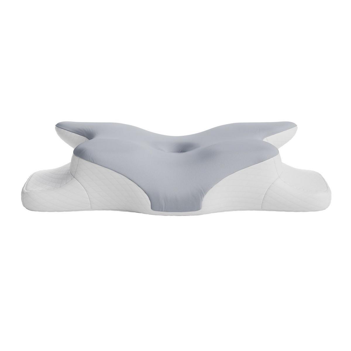 NACKENKISSEN weiß / grau (1er-Set) - Weiß, Textil (41/63cm) - Juskys