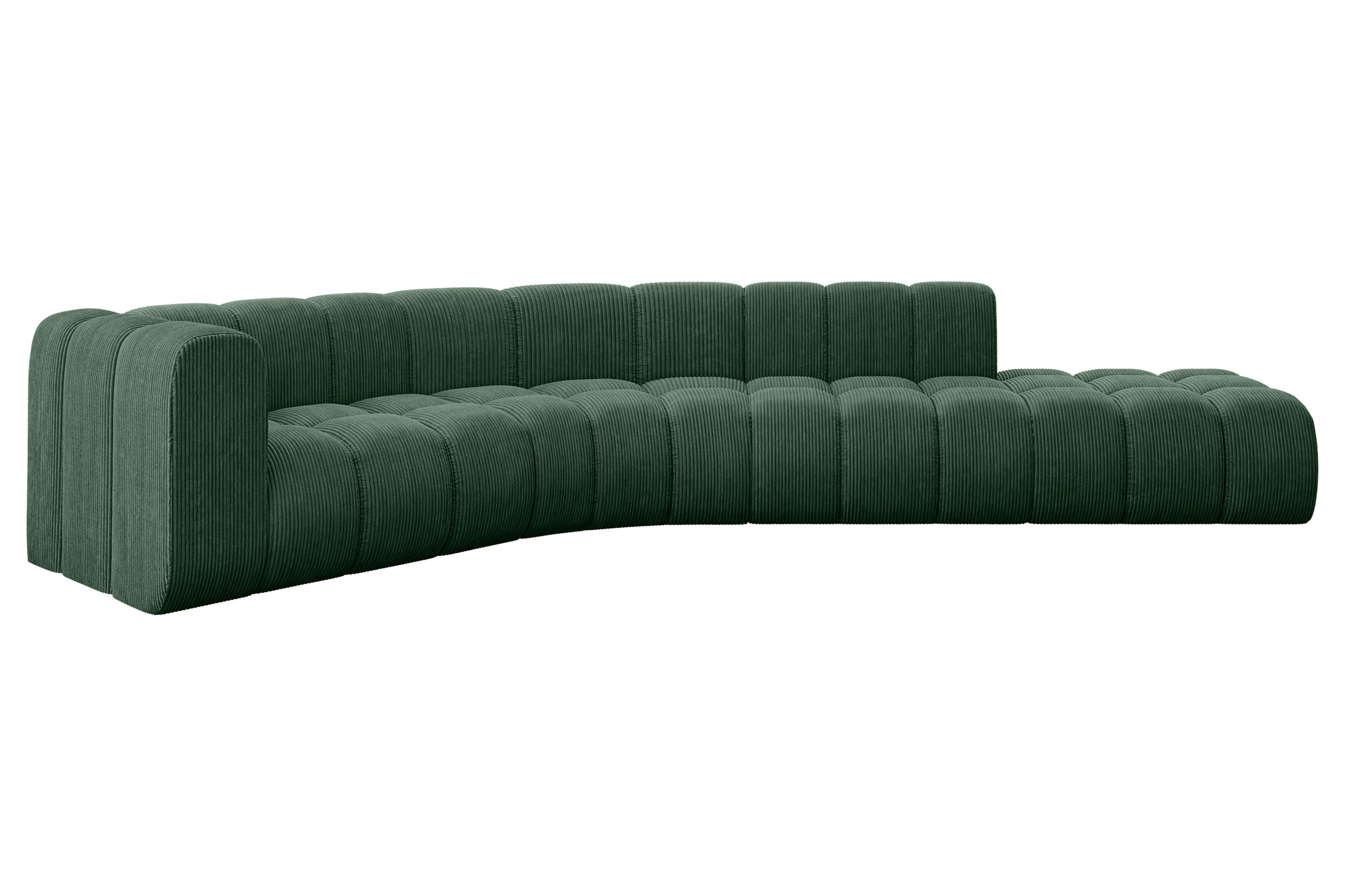 ECKSOFA modulares Sofa Tilmo-L1 - 399x194x70 cm Grün - Grün, Holzwerkstoff/Textil (399/194cm) - ALTDECOR