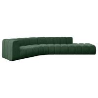 ECKSOFA modulares Sofa Tilmo-L1 - 399x194x70 cm Grün - Grün, Holzwerkstoff/Textil (399/194cm) - ALTDECOR