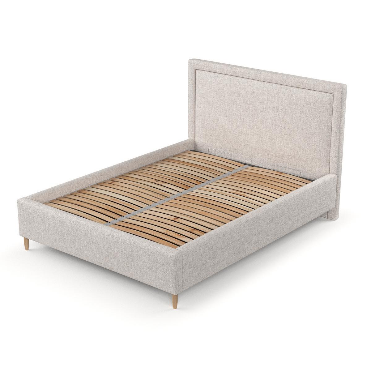 POLSTERBETT Vega 120/200 cm Hellbeige im Neve Stoff - Sandfarben/Naturfarben, Holz/Holzwerkstoff (120/200cm) - AltaBeds