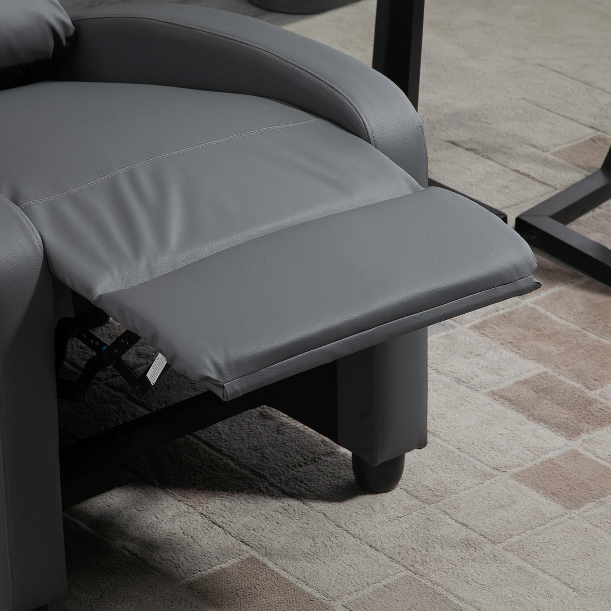 MASSAGESESSEL Kunstleder Schaumstoff Grau - Schwarz/Grau, Kunststoff (88/98/68cm) - HOMCOM