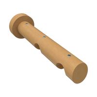 TRÄGER FÜR GARDINENSTANGEN INNENLAUF 20 mm Ø, Talent 2-läufig, Buche - Buchefarben, Holz (18/5.3/5.3cm) - INTERDECO