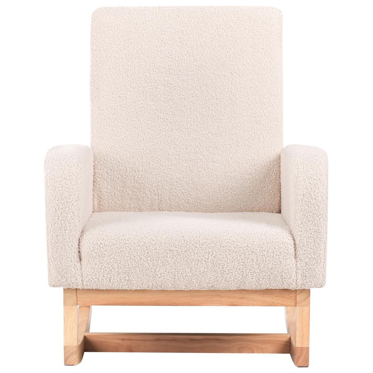 KINDERSCHAUKELSTUHL Bouclé Hellbeige Norby - Beige, Textil (54/71/70cm) - Beliani