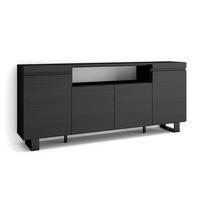SIDEBOARD schwarz, 200/35/87cm - Schwarz, Holzwerkstoff (200/87/35cm) - Skraut Home